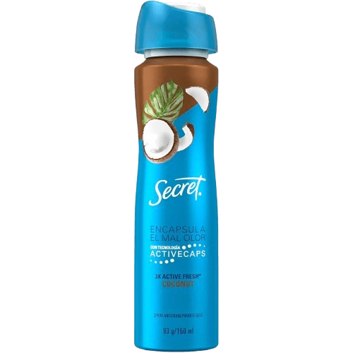 Desodorante Secret 3X Active Fresh Coconut Feminino 93G