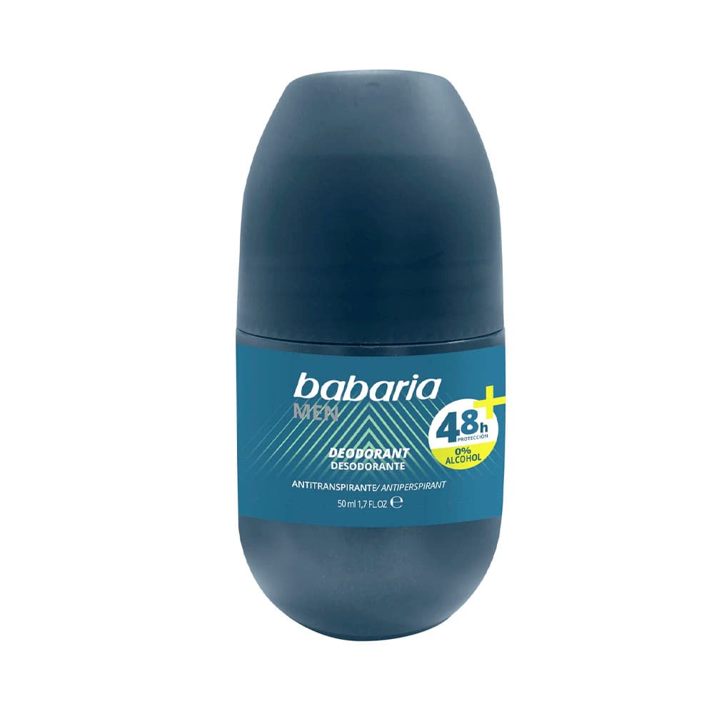 Desodorante Babaria Men Roll On Sem Álcool 24H 50ml