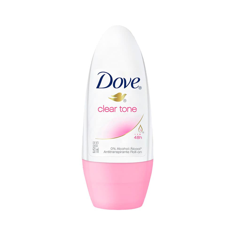 Desodorante Roll-on Dove Clear Tone 48HS 55GR