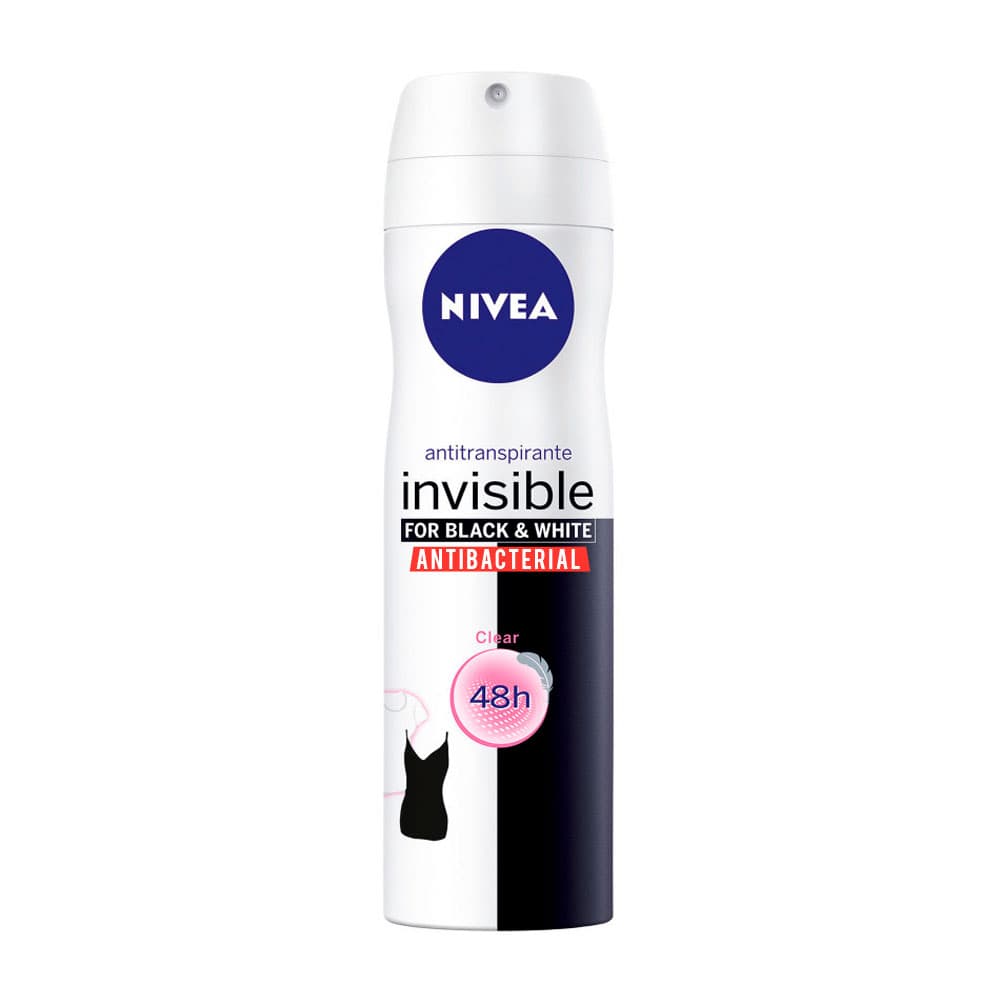 Desodorante Nivea Black & White Antibacterial 48H 150ml