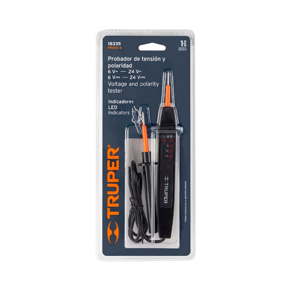 Detector de Tensão e Polaridade Truper 6V-24V