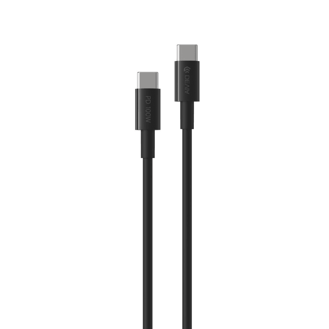 Cabo Devia Ec317 USB-C para USB-C 100W 1.5M Preto