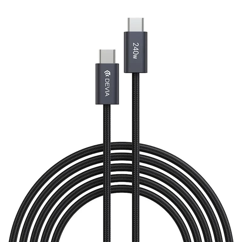 Cabo Devia Ec652 USB-C para USB-C 240W 2M Preto