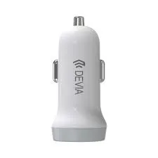 Carregador Veicular Devia USB Dual 30W Branco