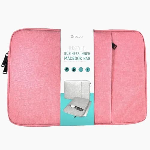 Maletín Portátil Devia para MacBook Air/Pro Rosa