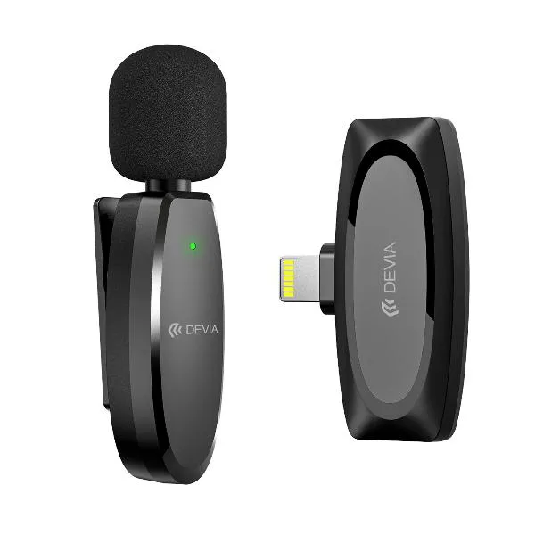 Microfone Devia Ap003 Bt Lightning/usb Clip Collar Preto