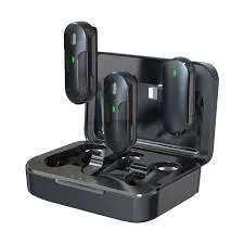 Microfone Devia M8-2-L Wireless 2 Em 1 Lightning Preto
