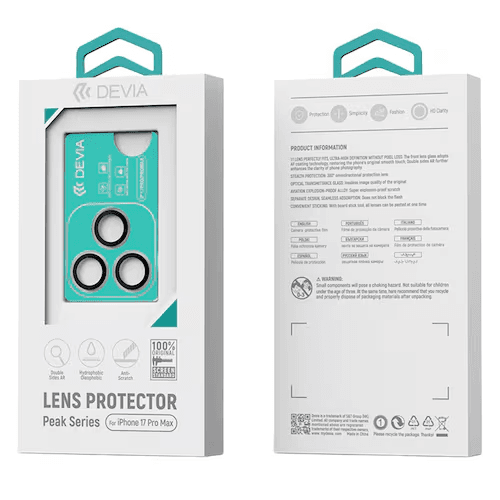 Protetor de Lente Devia para iPhone 17 Pro / 17 Pro Max Azul Marinho
