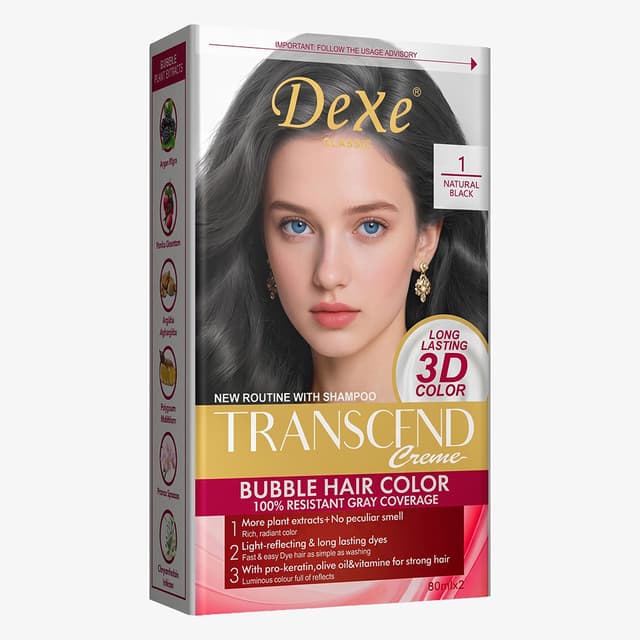 Coloração Capilar Dexe Bubble Natural Black 80ml X 2