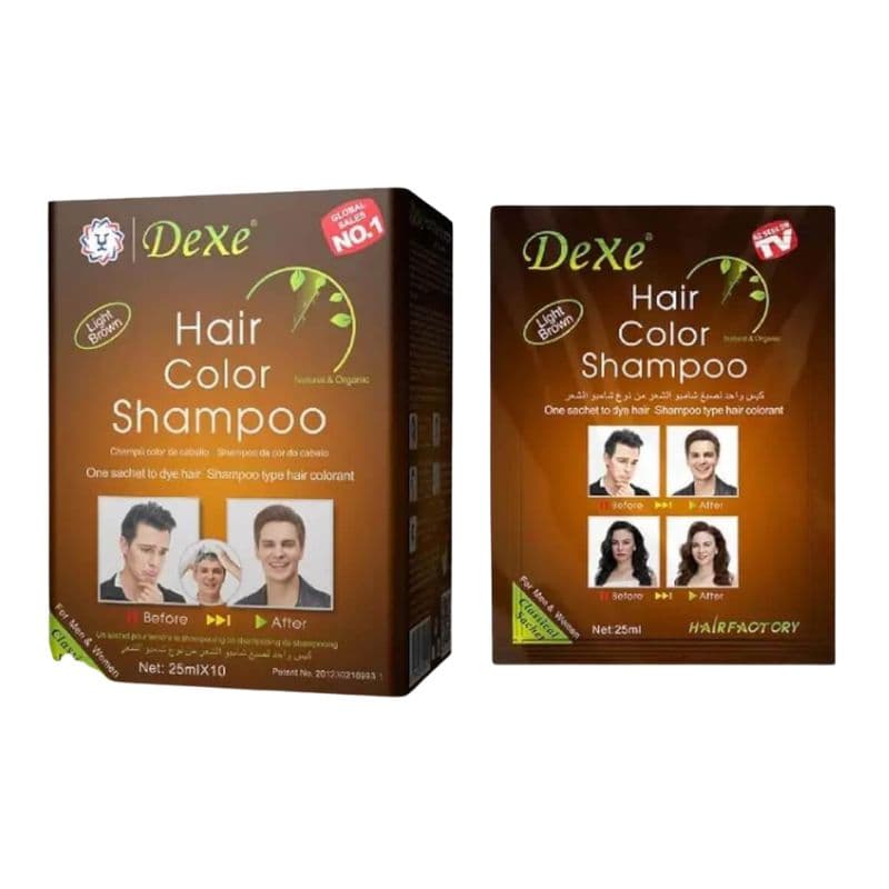 Shampoo Colorante Dexe Castanho Claro 25ml X 10