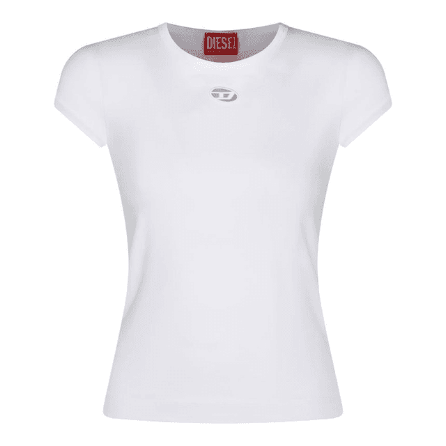 Camiseta Diesel A19912 0AFAA 100% Algodão Branco Tamanho L Tam. G
