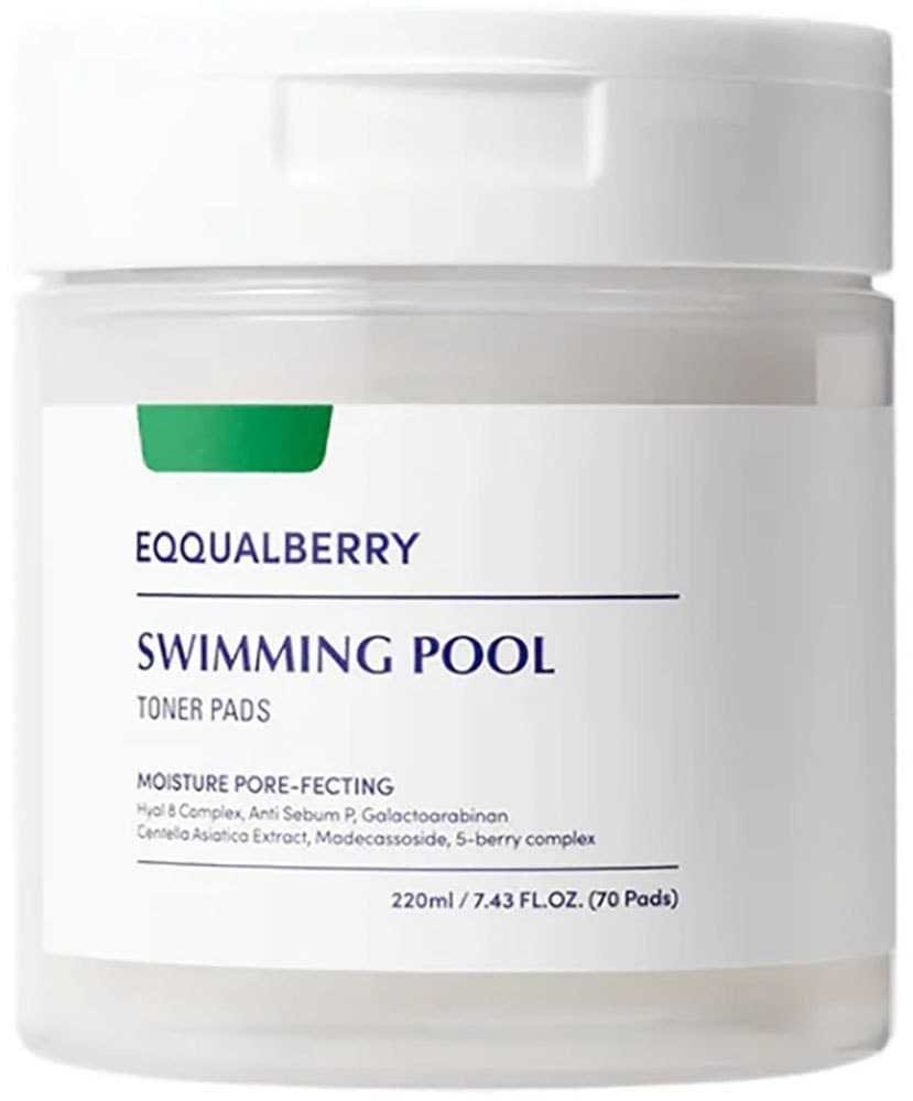 Discos de Algodão Eqqualberry Swimming Pool Toner - 220mL (70 Unidades)