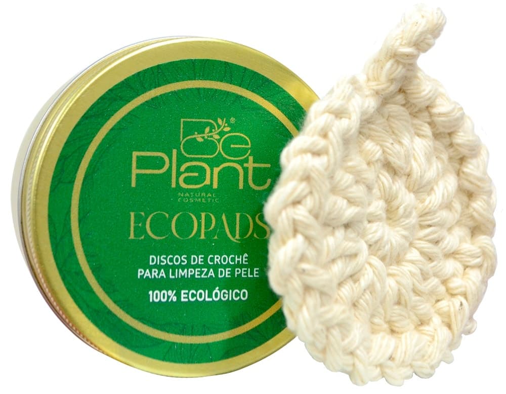 Discos de Crochê para Limpeza Be Plant Natural Ecopads (3 Unidades)