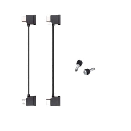 Cabo e Manípulos de Controle Dji Mini 2 Rc Tipo C e Micro USB Sobressalentes