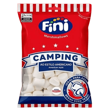 Doce Marshmallows Fini Camping American Style Branco 80G
