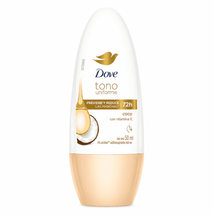 Desodorante Roll-on Dove Tono Uniforme Coco 50ml