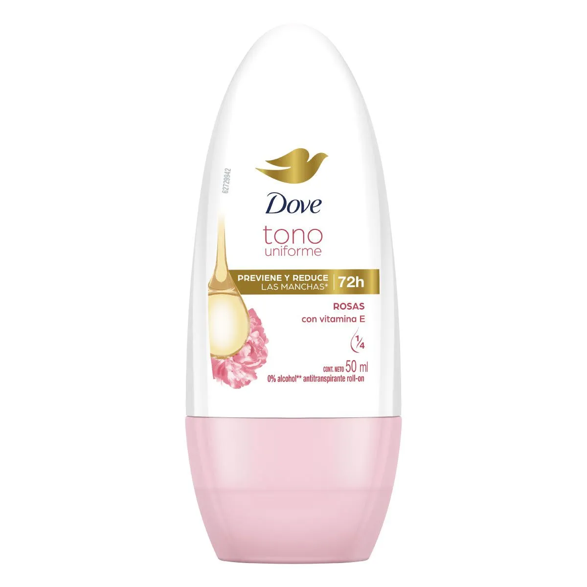 Desodorante Roll-on Dove Tono Uniforme Rosas 50ml