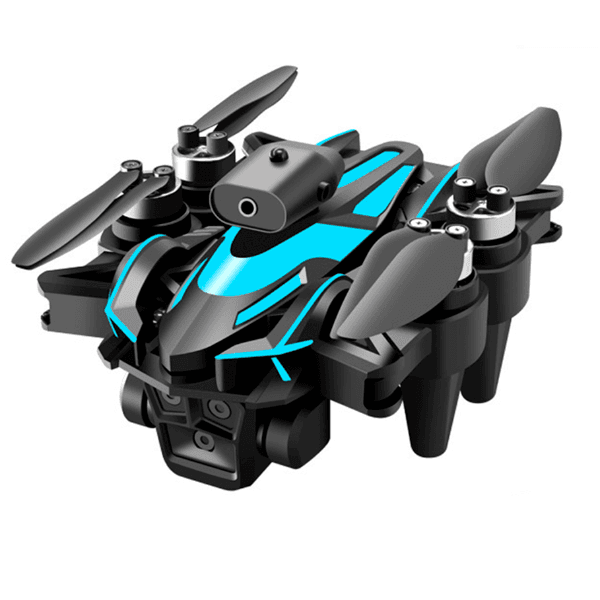 Drone com Câmera 4K HD Aerial Screen K12 Max 360 RGB com Tela Preto/Azul