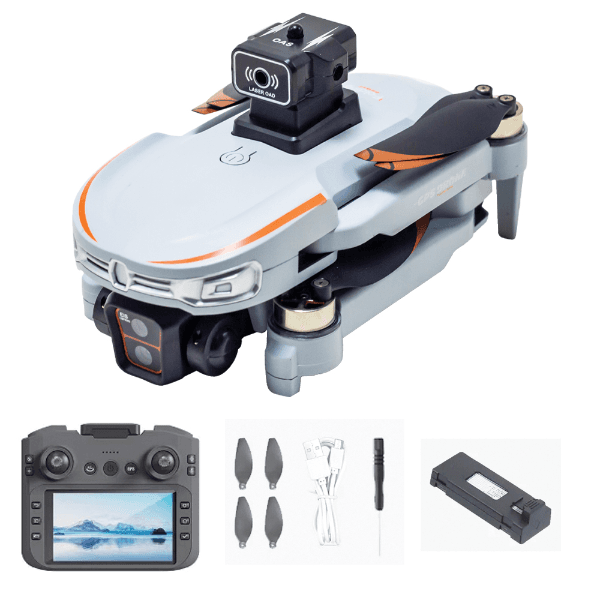 Drone GPS Aerial Photography S36 HD Dual Camera GPS 1X Bateria Com Controle Remoto com Tela Cinza