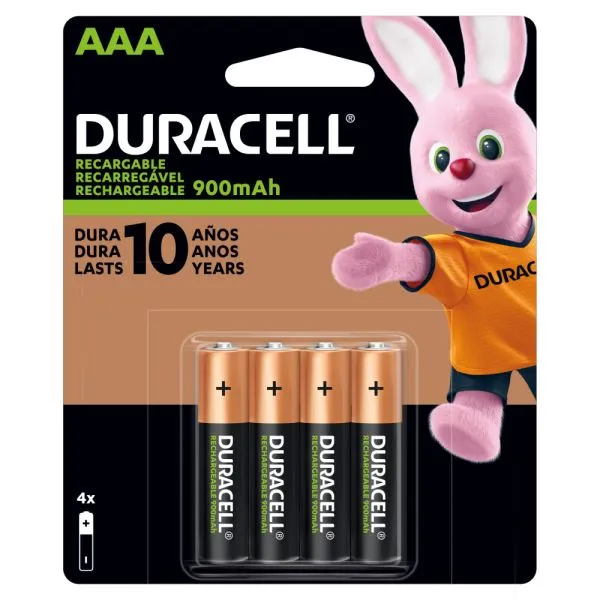 Pilhas Recarregáveis Duracell Aaa X4