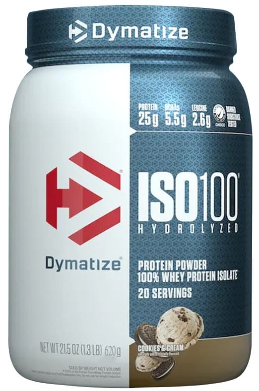 Whey Protein Isolado Hidrolisado Dymatize Iso100 Cookies & Cream - 620G