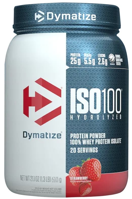 Whey Protein Isolado Hidrolisado Dymatize Iso100 Strawberry - 610G