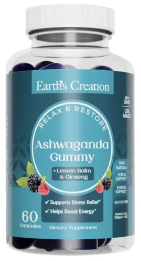 Earths Creation Ashwagandha Gymmy (60 Gomas)