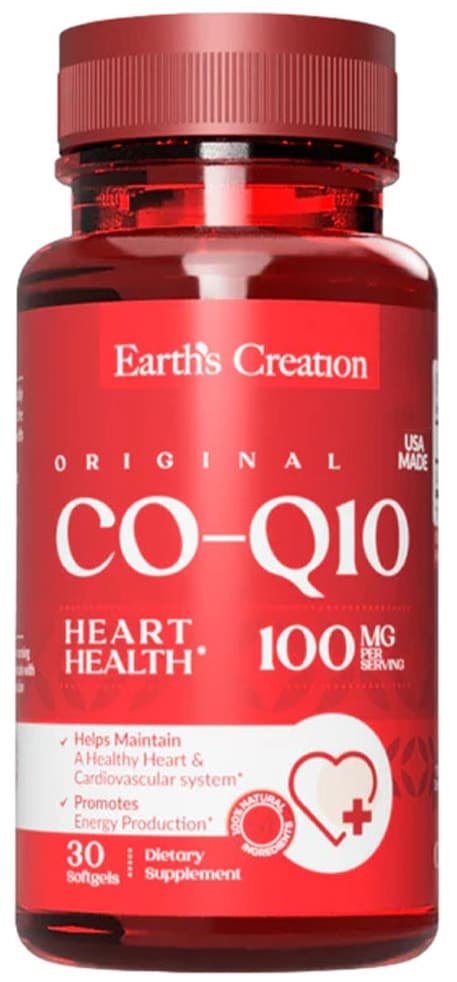 Suplemento Earths Creation Co-Q10 100MG 30 Softgels