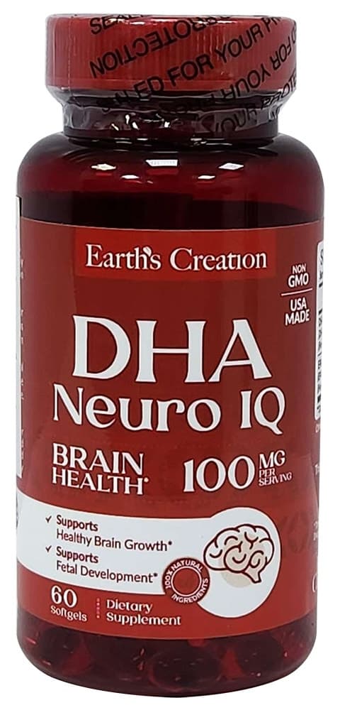 Suplemento Earths Creation Dha Neuro Iq (60 Cápsulas)