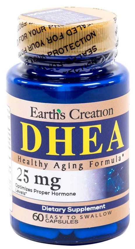 Earths Creation Dhea 25MG (60 Cápsulas)