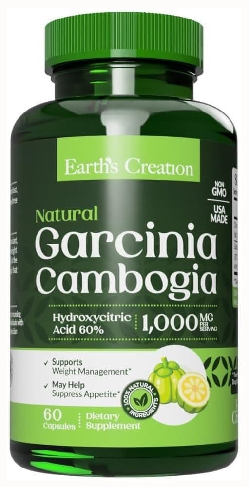 Suplemento Earths Creation Garcinia Cambogia 1000MG 60 Cápsulas