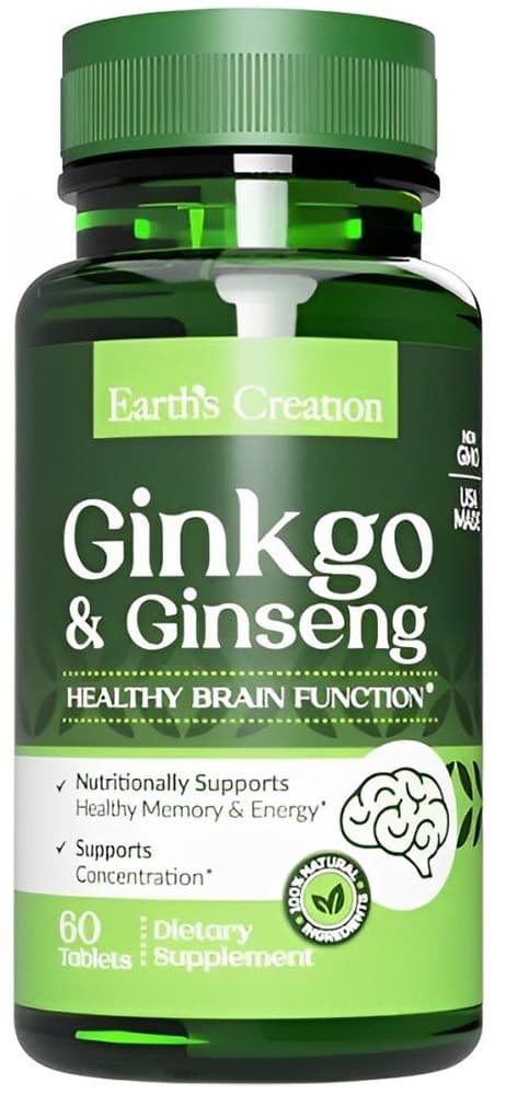 Earths Creation Ginkgo Biloba 120MG (60 Cápsulas)