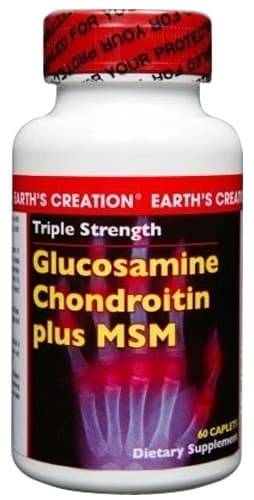 Earths Creation Glucosamina Condroitina Mais Msm (60 Tabletes)