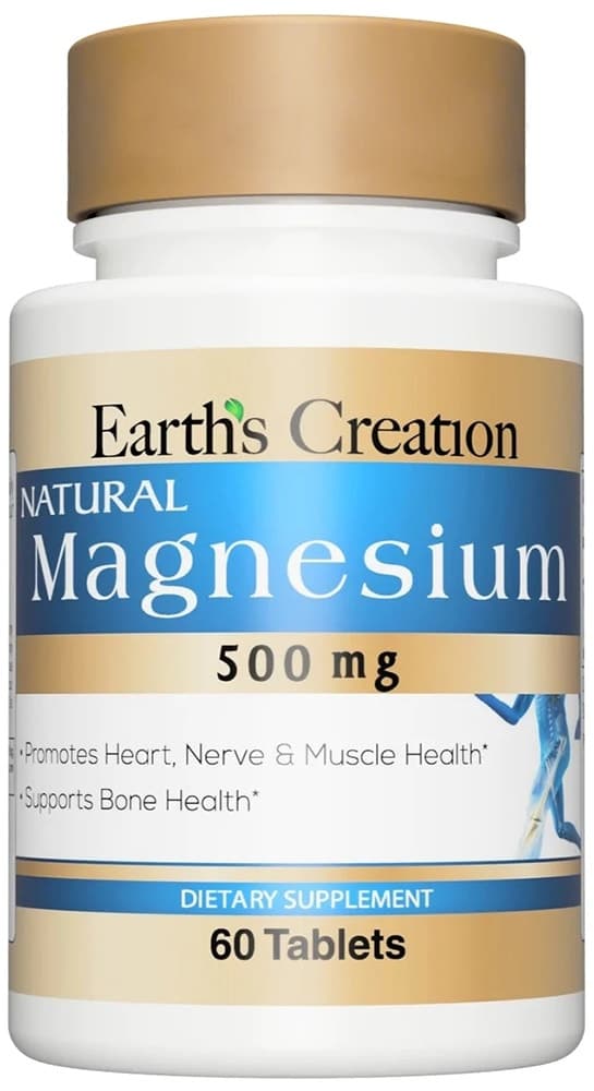 Earths Creation Magnésio 500MG - 60 Comprimidos