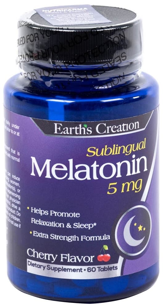 Earths Creation Melatonina 5MG Cereja (60 Comprimidos)