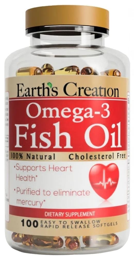 Óleo de Peixe Omega 3 Earths Creation 100 Cápsulas