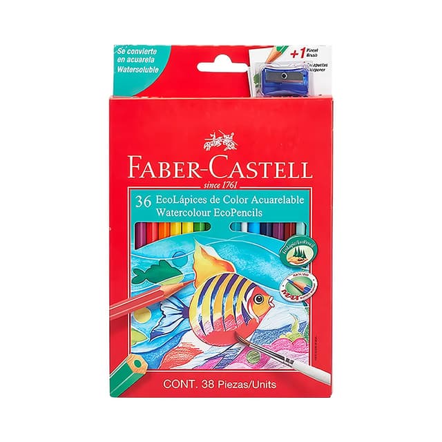 Lápis de Cor Aquarela Faber Castell Watercolour 36 Unidades