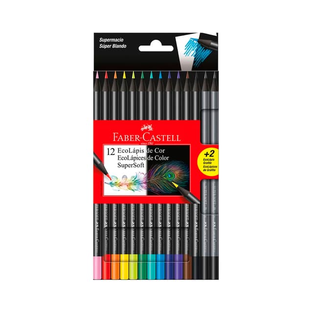 Lápis de Cor Faber Castell Supersoft 12 Unidades
