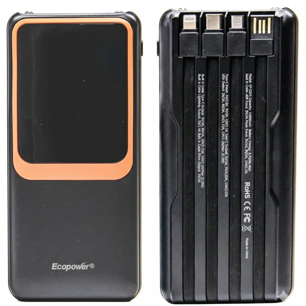 Carregador Portátil Ecopower Ep-C875 12000mAh Preto