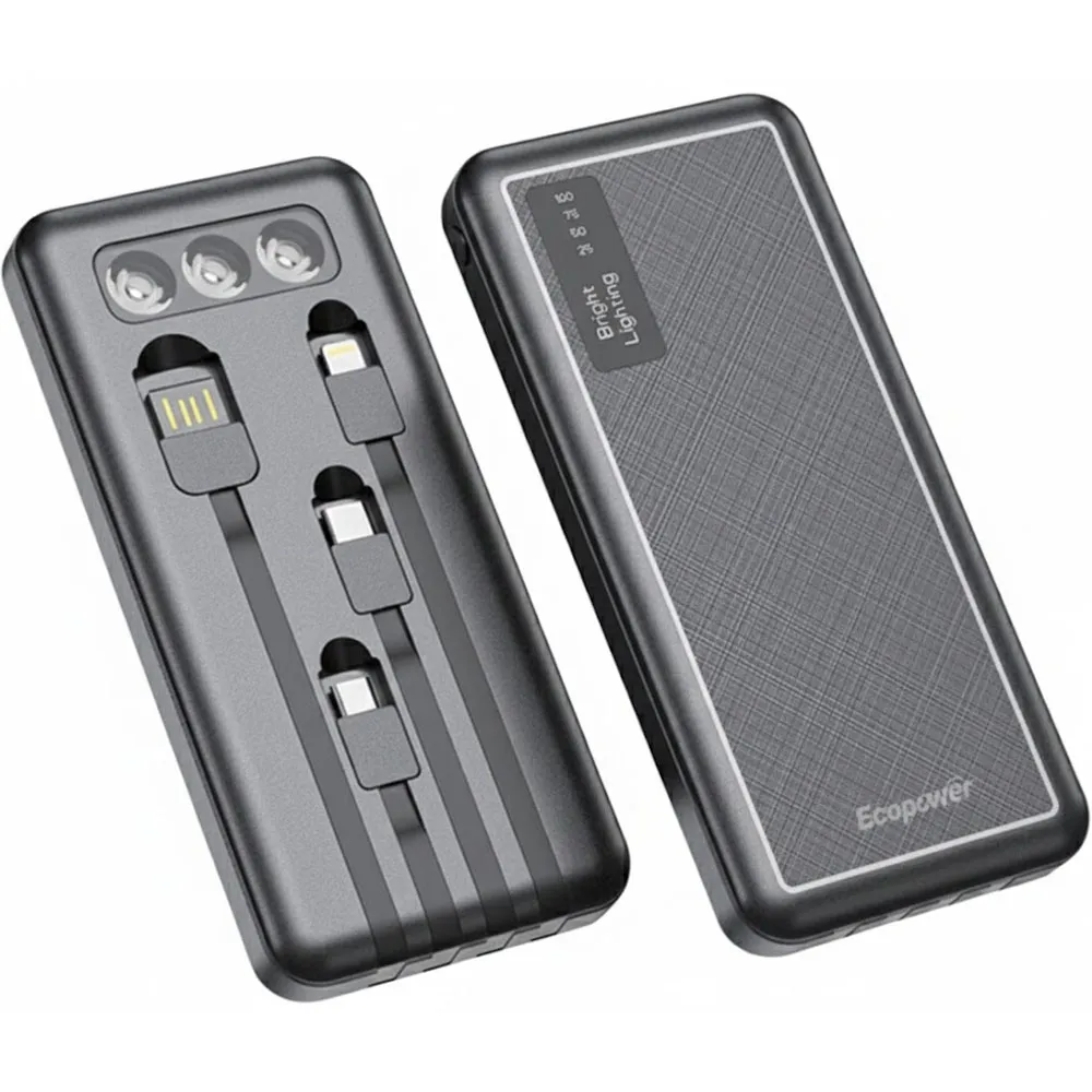 Carregador Portátil Ecopower Ep-C879 12000mAh Preto