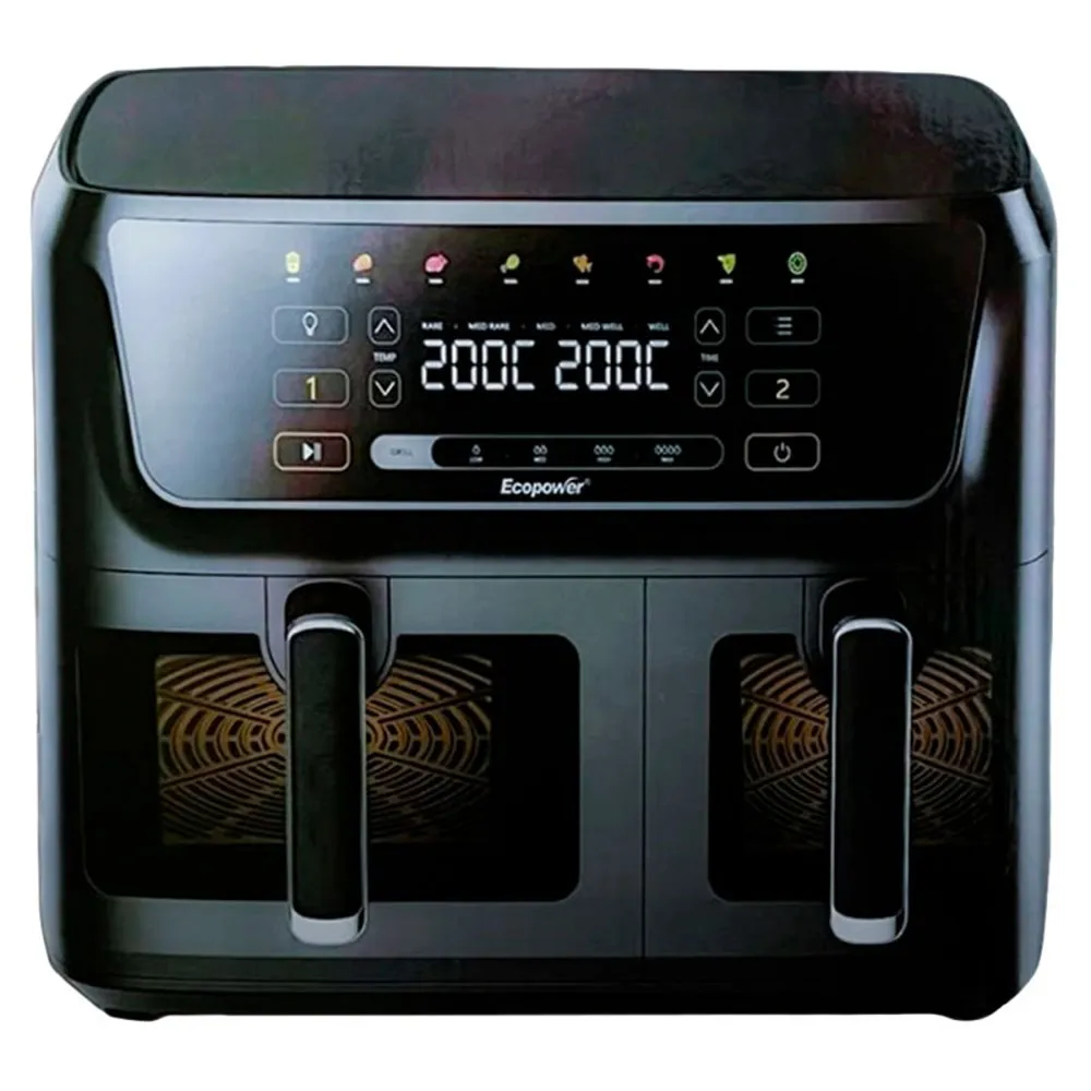 Air Fryer Ecopower Ep-3086 12L/200°/2700W/220V Negro