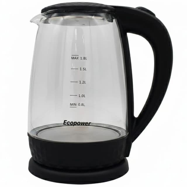 Cozedor Ecopower Ep-3055 1.8L 220V 50/60Hz Vidrio Negro Preto