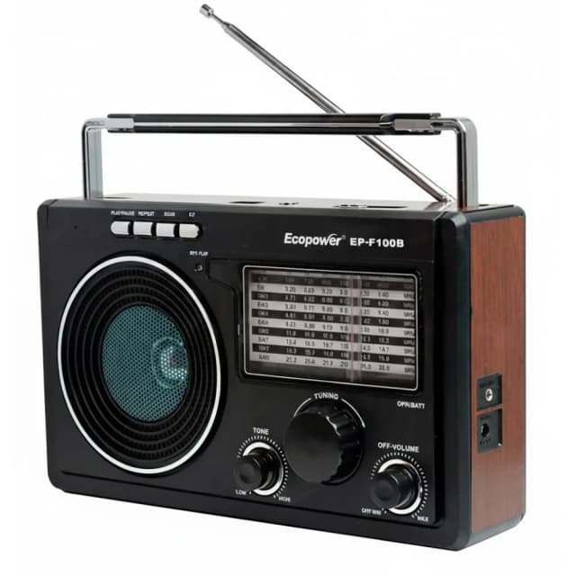 Rádio Ecopower Ep-F100B USB/SD/FM/AM Preto