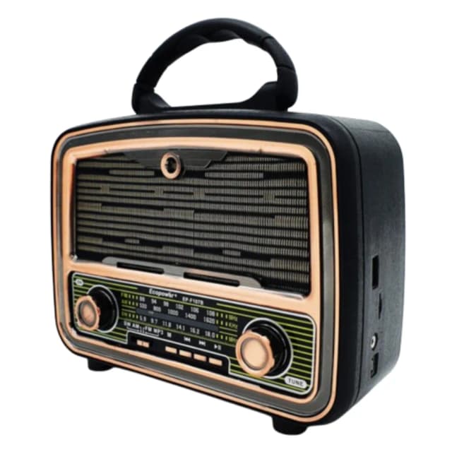 Rádio Ecopower Ep-F107B USB/SD/FM/AM Preto