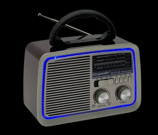 Rádio Ecopower Ep-F121B USB/SD/FM/AM Marrom