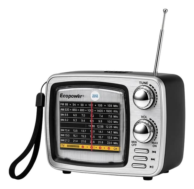 Rádio Ecopower Ep-F136B Bt/usb/fm/am/sd Prateado