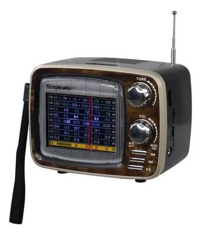 Rádio Ecopower Ep-F136B Bt/usb/fm/am/sd Madeira