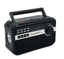 Rádio Ecopower Ep-F317 Bt/usb/sd/fm/am/painel Solar Preto