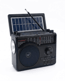 Rádio Ecopower Ep-F330 Bt/usb/sd/fm/am/painel Solar Preto