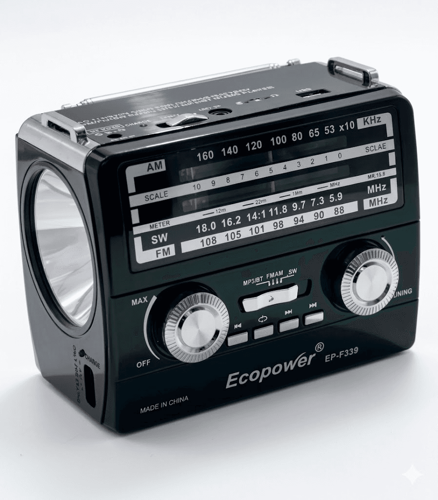 Rádio Ecopower Ep-F339 USB/SD/FM/BT Preto